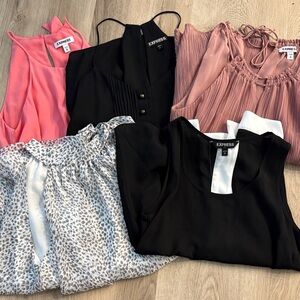 EXPRESS career business casual tops bundle size XS work office professional